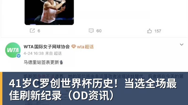 彩神v41岁C罗创世界杯历史！当选全场最佳刷新纪录（OD资讯）
